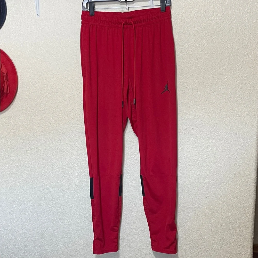 Jordan Red Warm Up Pants With Zipper At Hems. Good Condition. Size M.